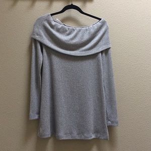 anthropologie off the shoulder sweater